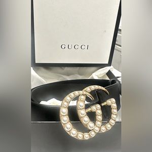 100 percent authentic Gucci Pearled Belt .